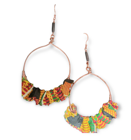 African Fabric Hoops